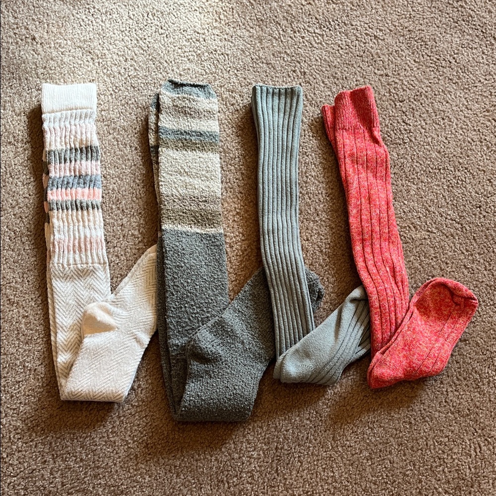 Set of 4 over the knee/knee sock NWOT